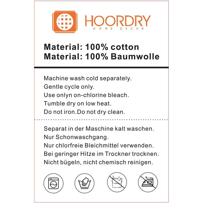 HOORDRY Покривало Boho 150x200 см, бавовняне, двостороннє, з орнаментом, для дивану, ліжка, крісла
