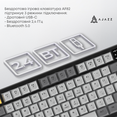 Бездротова мембранна клавіатура Ajazz AF82 (AF82-BGY)