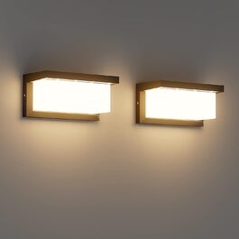 Klighten LED настінний світильник для вулиці, 2 шт, 3000K, IP65, алюмінієвий, чорний, для дому, саду та тераси