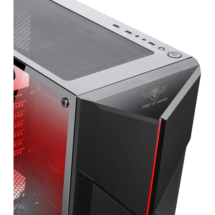 Корпус для ПК SPIRIT OF GAMER Clone III ARGB ATX/mATX/ITX, 4x120мм вентилятори, скляна бічна панель, металева сітка, сталь