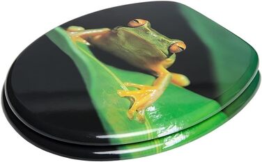 Сидіння для унітазу MDF з м'яким закриттям Frosch, зелене