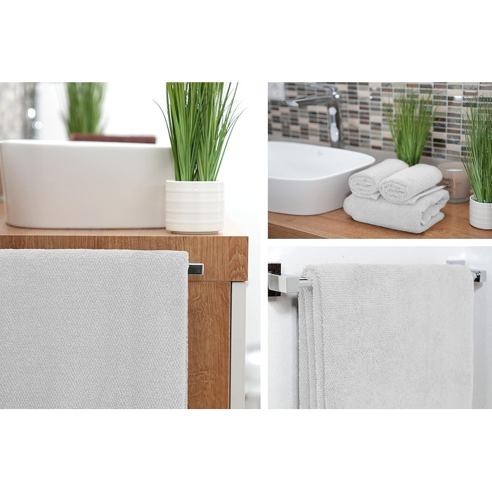 Рушники BEAUTEX Premium, набір 2 шт., 70x140 см, 100% бавовна, європейського виробництва, Oeko-TEX, білі, 550 г/м², махрові для ванної кімнати