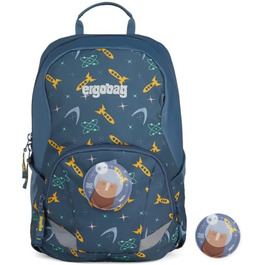 Дитячий рюкзак Ergobag Ease Large 10 л, синій з ведмедиком, для дитсадка та дозвілля