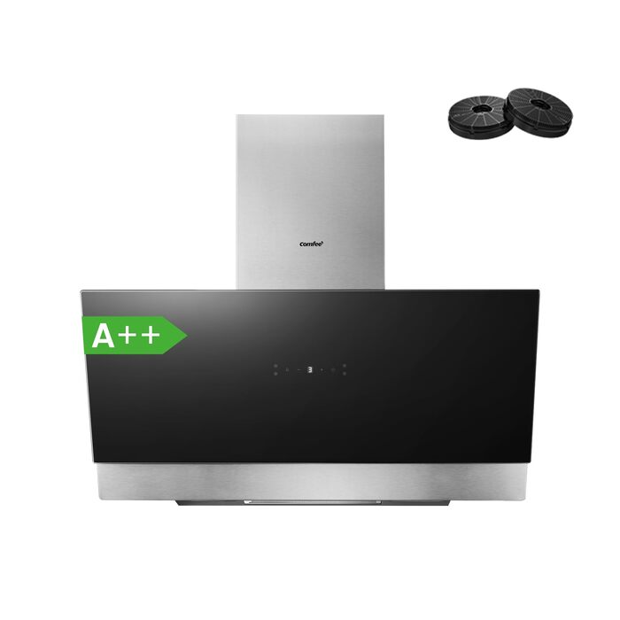 Витяжка для кухні COMFEE' CH60J72ET6A3B 60 см, чорна, 650м³/год, сенсорне керування та керування жестами, 4 швидкості, LED-підсвітка, режим рециркуляції та відведення