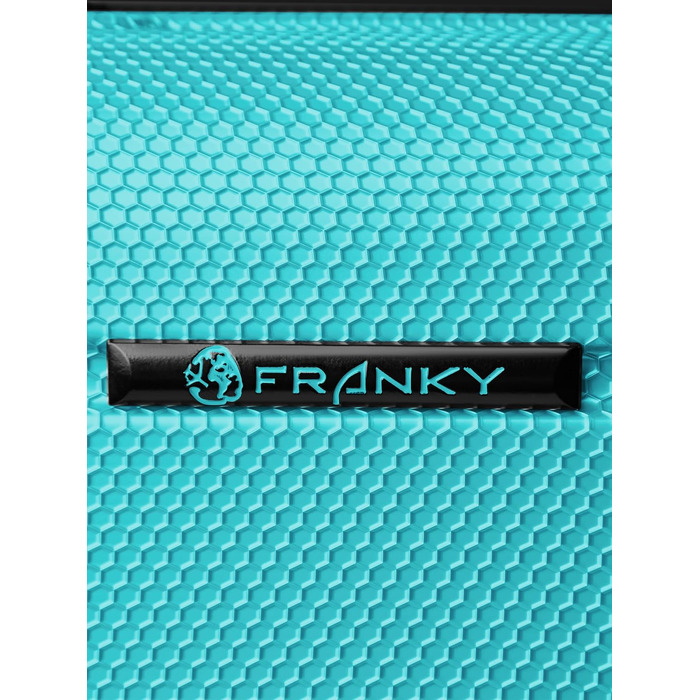 Набір дорожніх валіз Franky, 3 предмети, для жінок та чоловіків, колір Aqua Dull