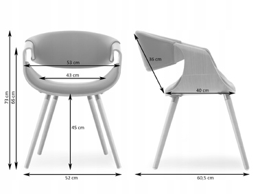 Стілець Mebel-Partner, коричневий велюр, 1 шт.