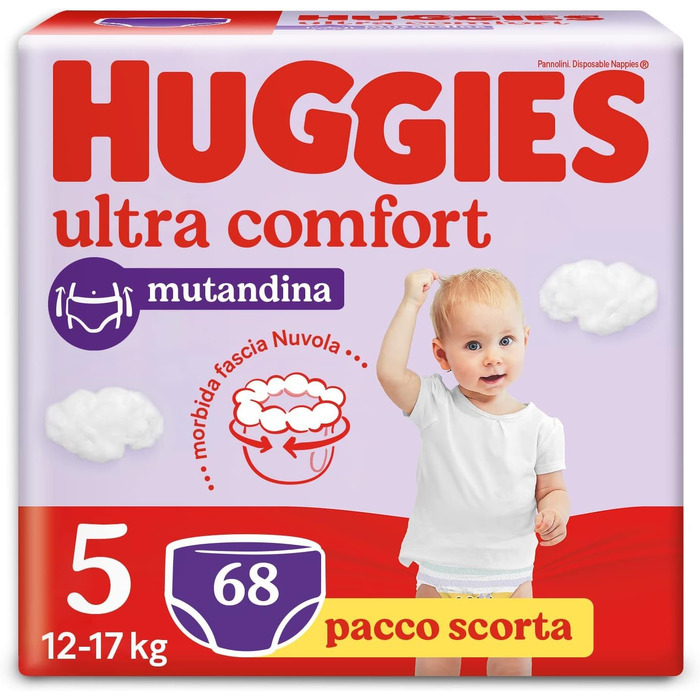 Підгузки-трусики Huggies Ultra Comfort, розмір 5 (12-17 кг), 68 шт