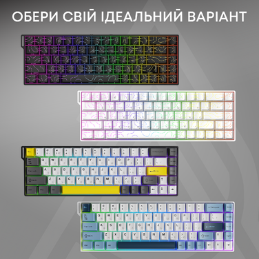 Ігрова магнітна клавіатура Ajazz AK680 V2 Ice Island Magnetic Switch (AK680-V2-I-GB)