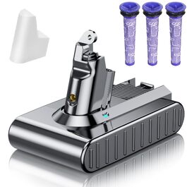 Акумулятор Dyson V6 6000mAh Powtree (DC62, DC58, DC59, DC61, DC72, DC74) + 2 фільтри + кришка + гвинти