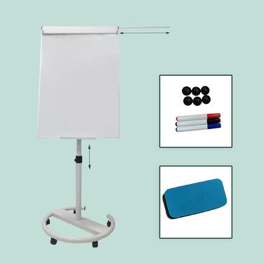 Дошка для письма Relaxdays Flipchart, 100x70 см, з двома кріпленнями