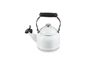 Емальований електричний чайник Le Creuset Halber зі сталі, 1.25 л, білий з принтом Opulenter Garten