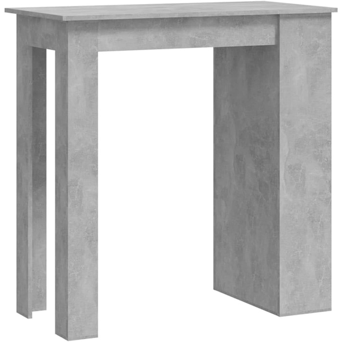 Барний стіл з полицею vidaXL, бетоново-сірий, 102x50x103,5 см