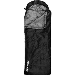 Спальний мішок SPOKEY Monsoon, літній, 220x75 см, поліестер, наповнювач Hollowfibre, вага 900 г, температура +14°C...+20°C, чорний