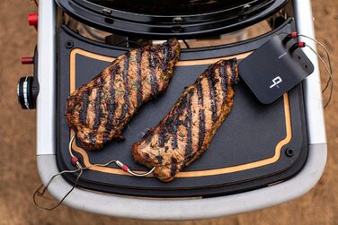 Weber Connect Smart Grilling Hub — розумний термометр для гриля з Bluetooth і Wi-Fi, контроль через додаток, покрокові рецепти, підтримка до 4 датчиків, чорний