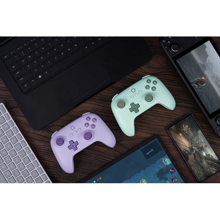 8BitDo Ultimate 2C: Бездротовий контролер для ПК Windows та Android, 1000 Гц, Hall-ефект, Turbofunktion (Зелений)